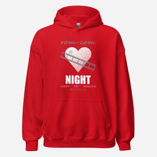 Moviella Rom-Com Night Screening Room Hoodie Red