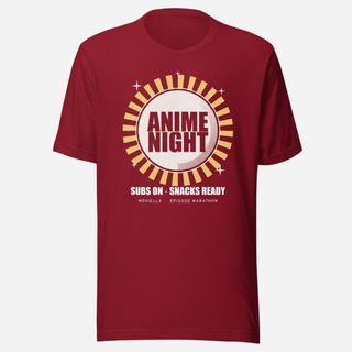 Moviella Anime Night Screening Room Tee Cardinal