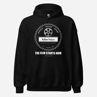 Moviella Arabic Reel Crest Screening Room Hoodie Black