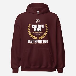 Moviella Golden Reel Festival Screening Room Hoodie Maroon