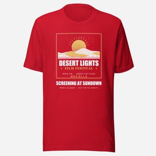 Moviella Desert Lights Festival Screening Room Tee Red