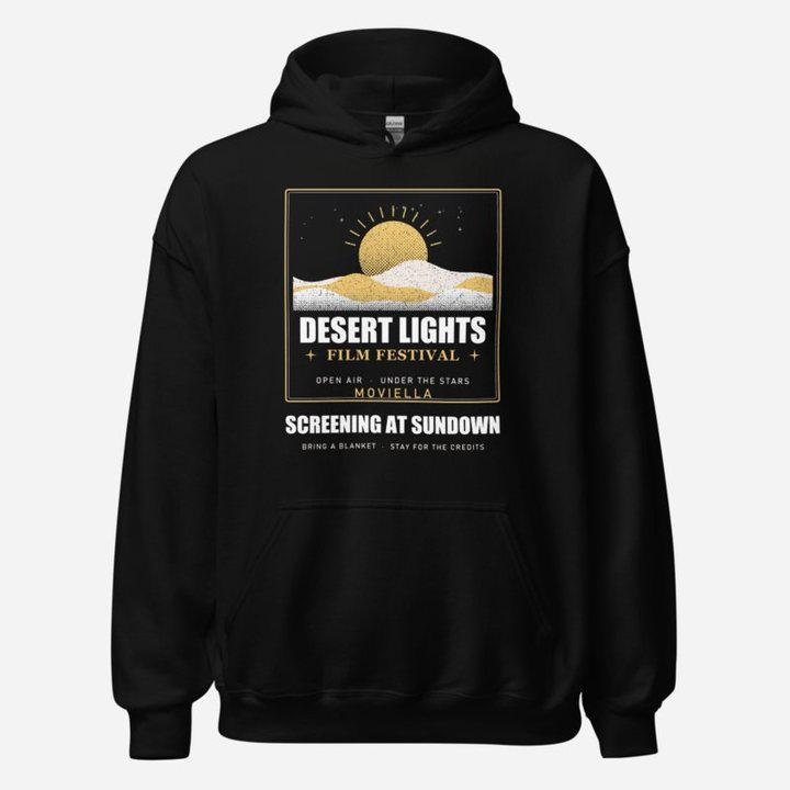 Moviella Desert Lights Festival Screening Room Hoodie in Black