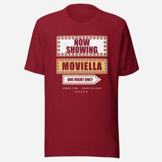 Moviella Now Showing Screening Room Tee Cardinal