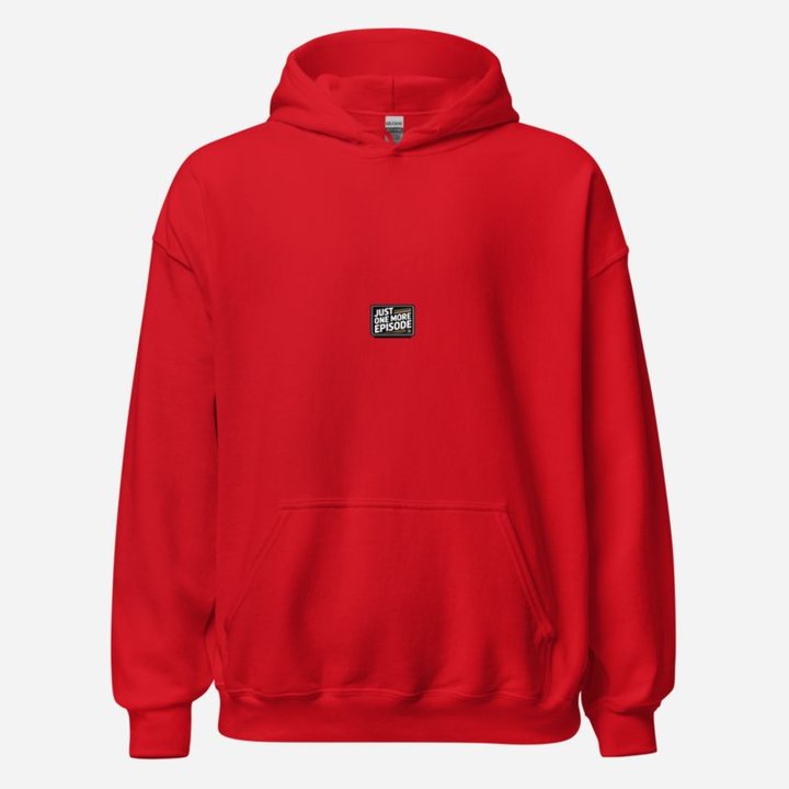 Moviella Just One More Episode Hoodie in Red