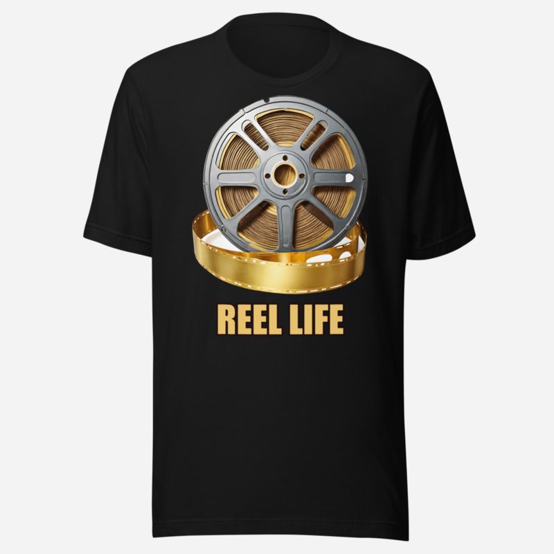Moviella Reel Life Film Tee Black