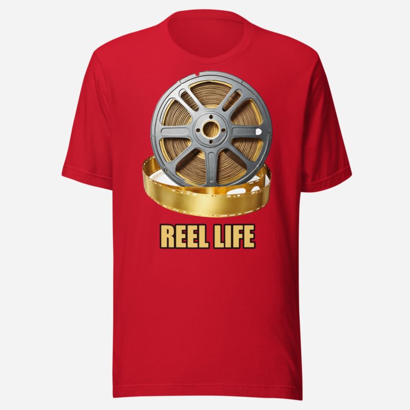 Moviella Reel Life Film Tee in Red