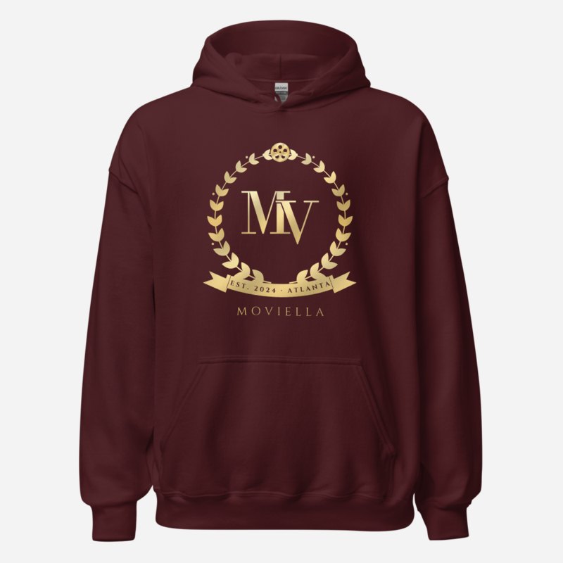 Moviella Maison Crest Hoodie Maroon