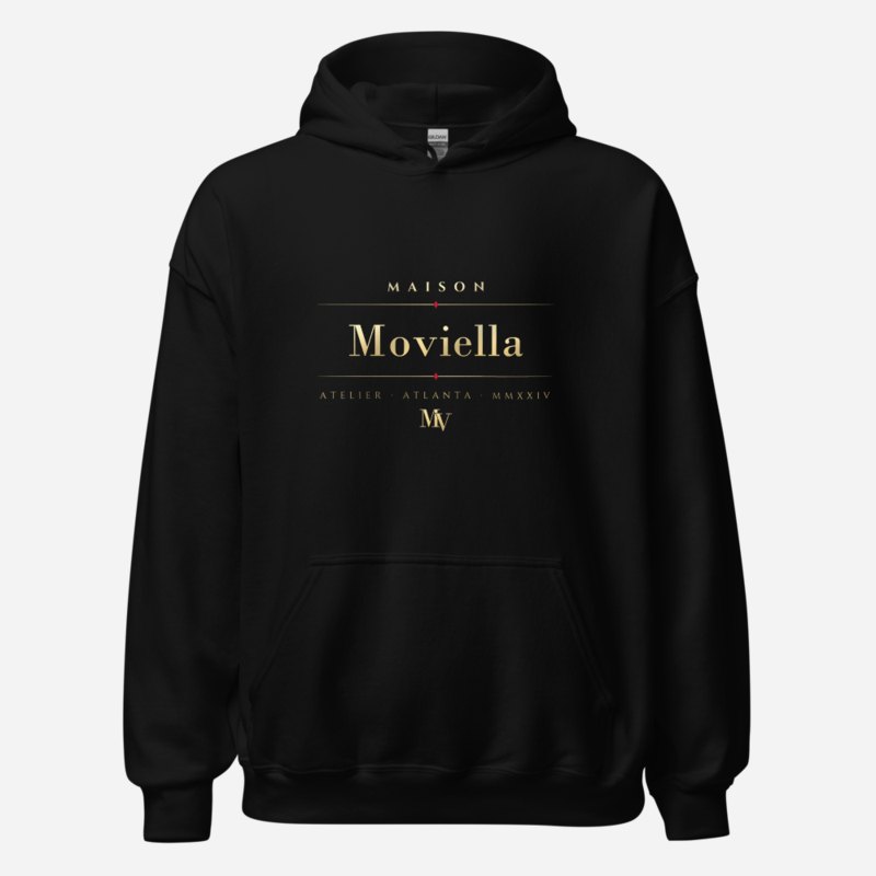 Moviella Maison Signature Hoodie in Black