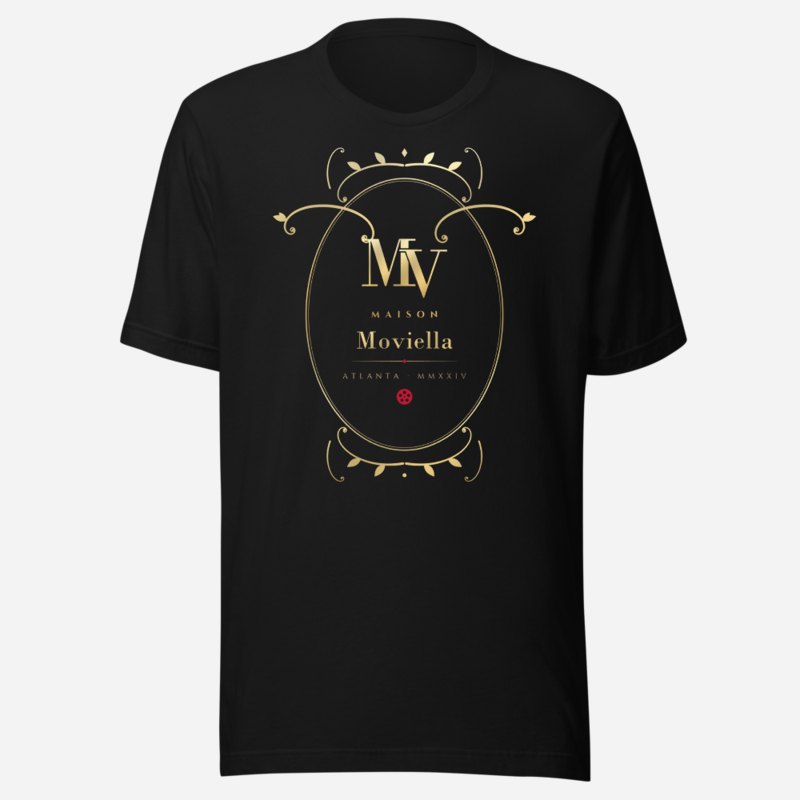 Moviella Maison Baroque Cartouche Tee in Black