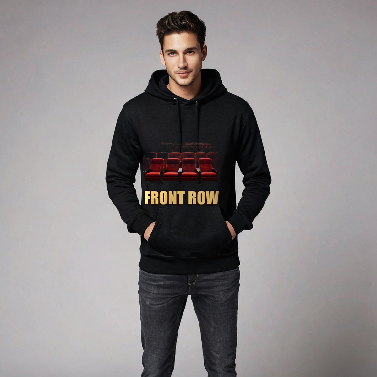 Moviella Front Row Cinema Seats Hoodie
