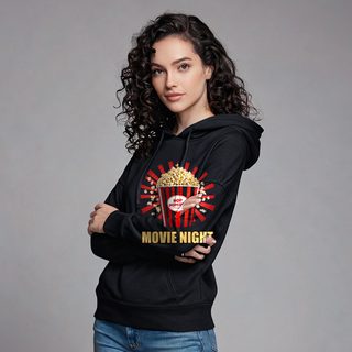 Moviella Movie Night Popcorn Hoodie AI model