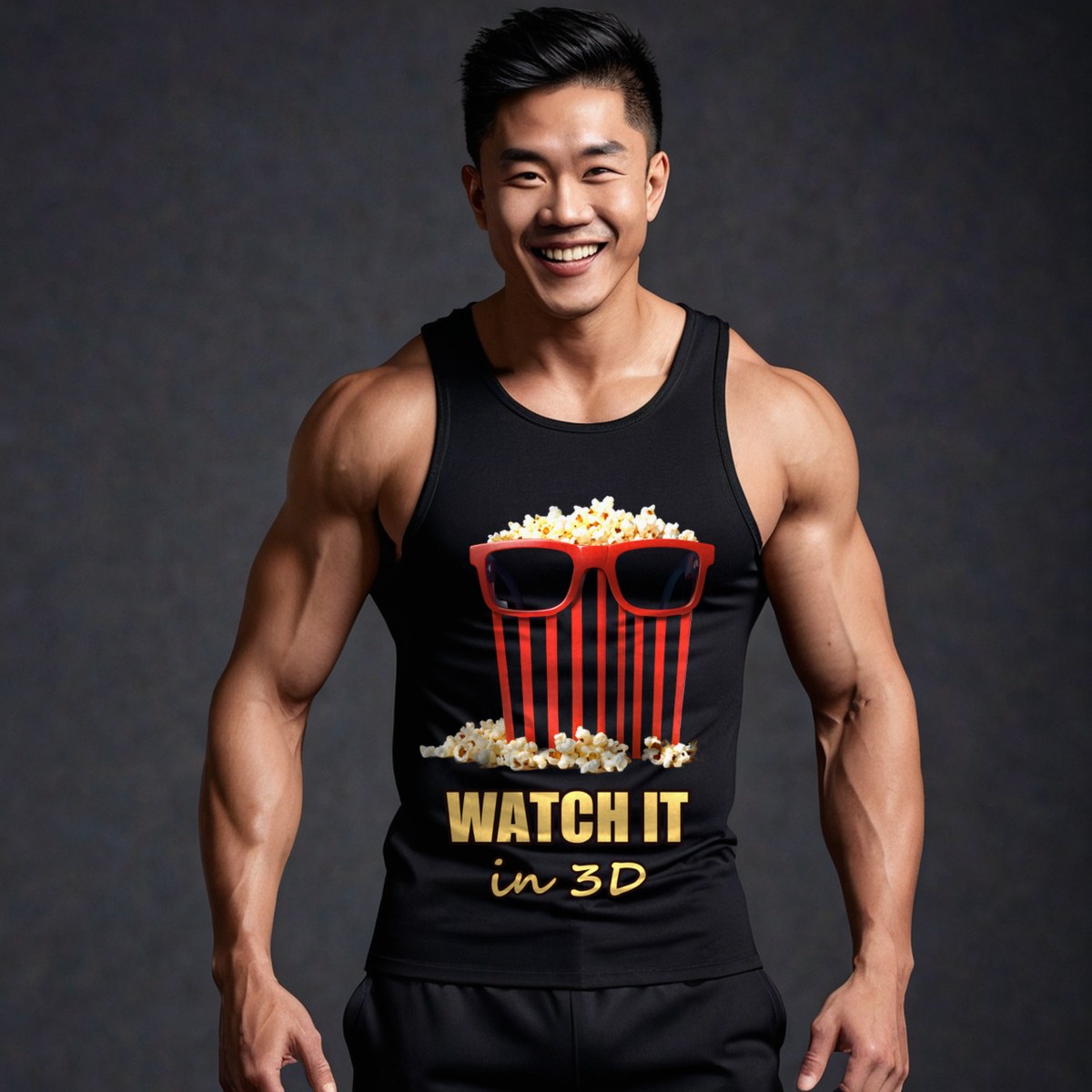Moviella Watch It In 3D Glasses Tank