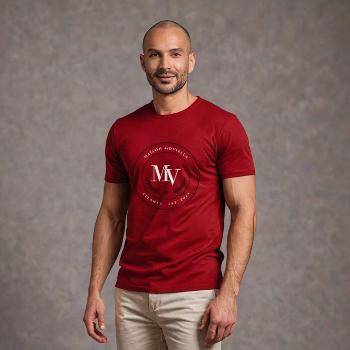 Moviella Maison Medallion Tee in Red